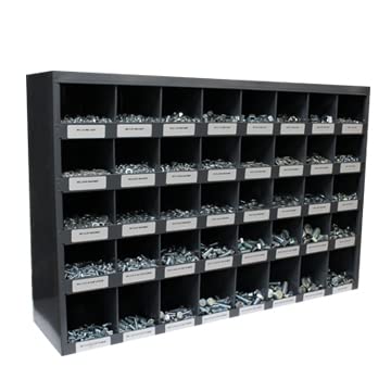 Titan Industrial Supply- 3,610 pcs Metric 8.8 Coarse Hardware Assortment Kit with Hex Cap Screws, Hex Nuts, Nylon Locknuts, Washers, & Durham 40 Hole Metal Bin