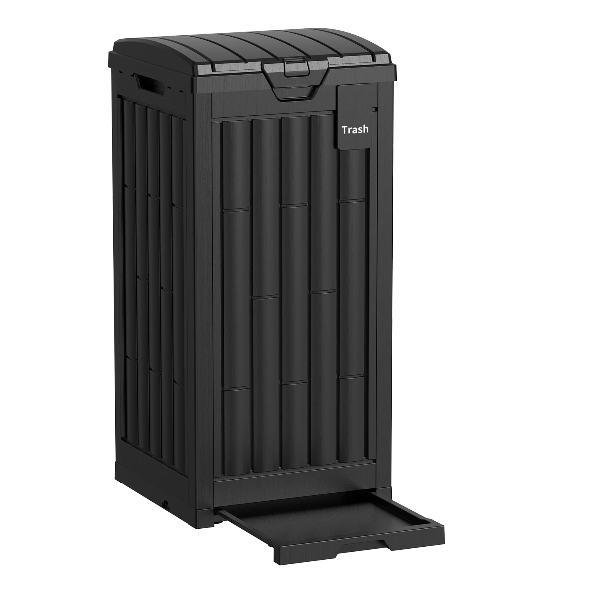 Outdoor Storage Box, 60 Gallon Waterproof Deck Box, Lockable Storage Container, Built-in Reinforcing Metal Rod Outside Resin Bin for Patio, Garden, Poolside and Garage