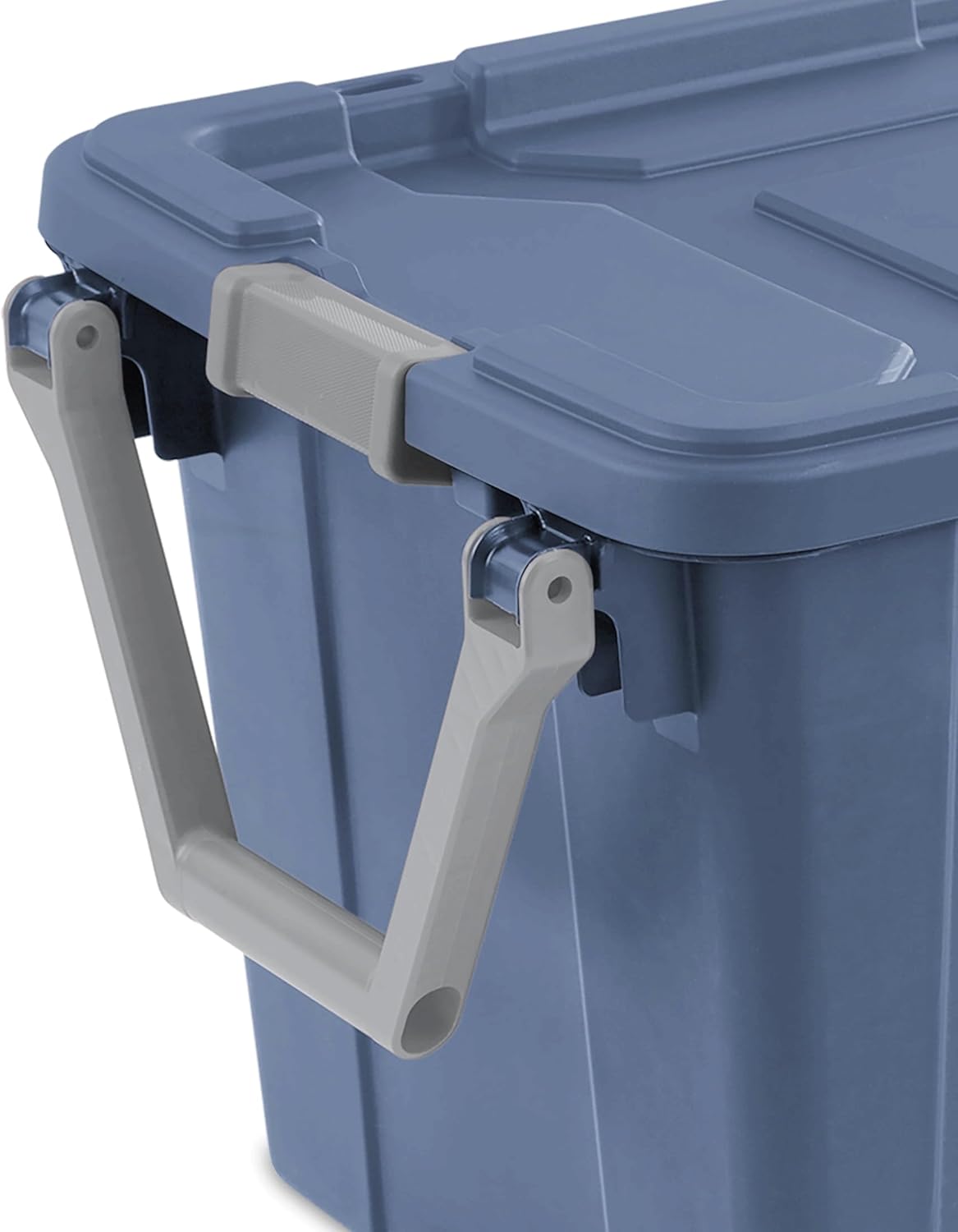 Ouyniei Heavy-Duty Wheeled Storage Totes, Blue Industrial Container with Latching Lid, 40 Gallon Capacity, 36.75x21.38x18 Inches, 2 Pack