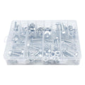 820pcs Metric Flange Bolt Assortment, Bolts and Nuts Kit, M6x1.0, M8x1.25, M10x1.5, M12x1.75(16mm to 50mm) Bolts and Nuts Assortment, Flange Hex Bolts and Nuts Washers Kit, Yellow Zinc, 16 Sizes