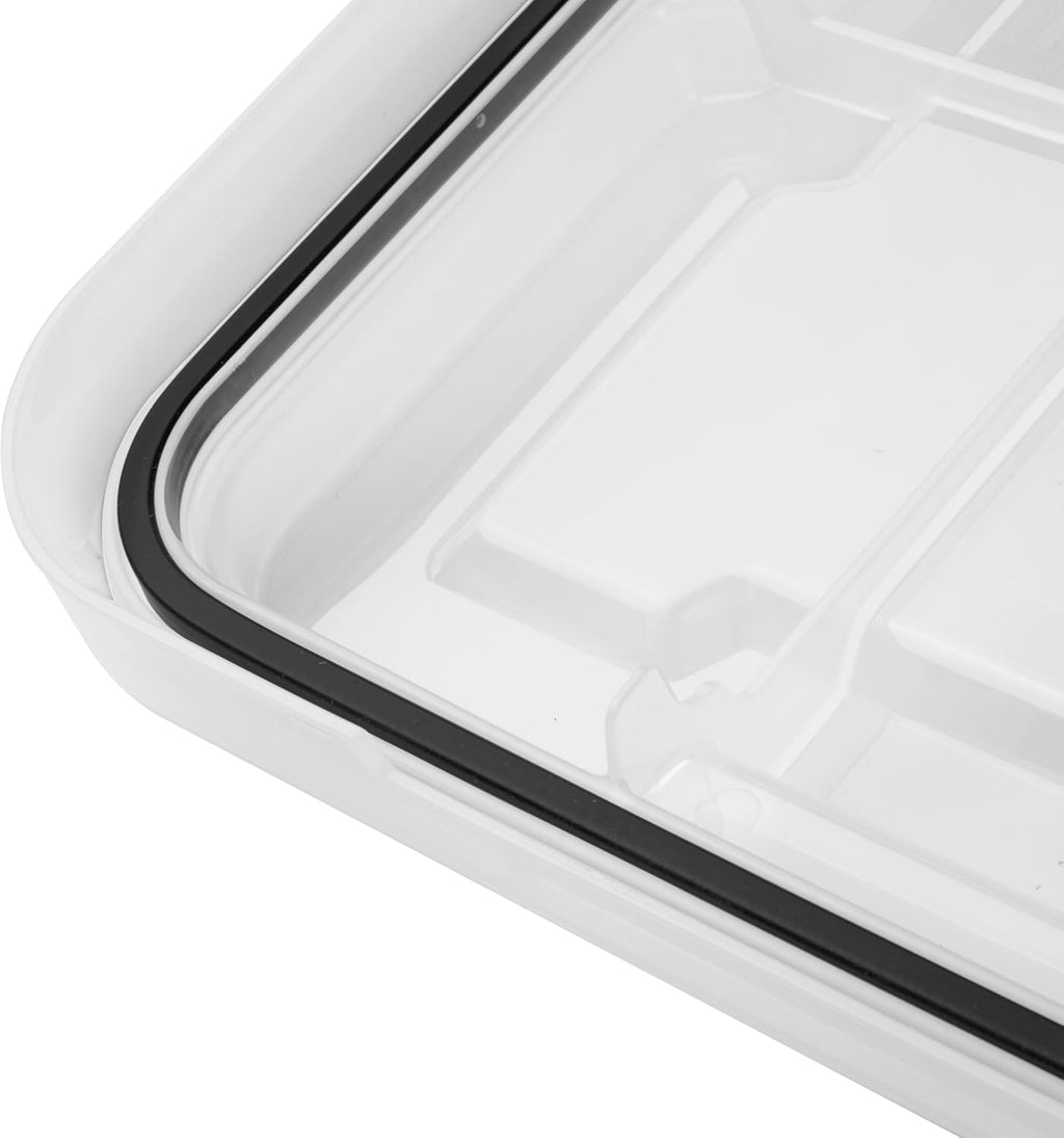 19 Quart Waterproof Clear Plastic Storage Bin with Lid – IP68 Gasket Seal Airtight Container for Basement Garage Attic, Durable Stackable Keep Box with Latches, Black