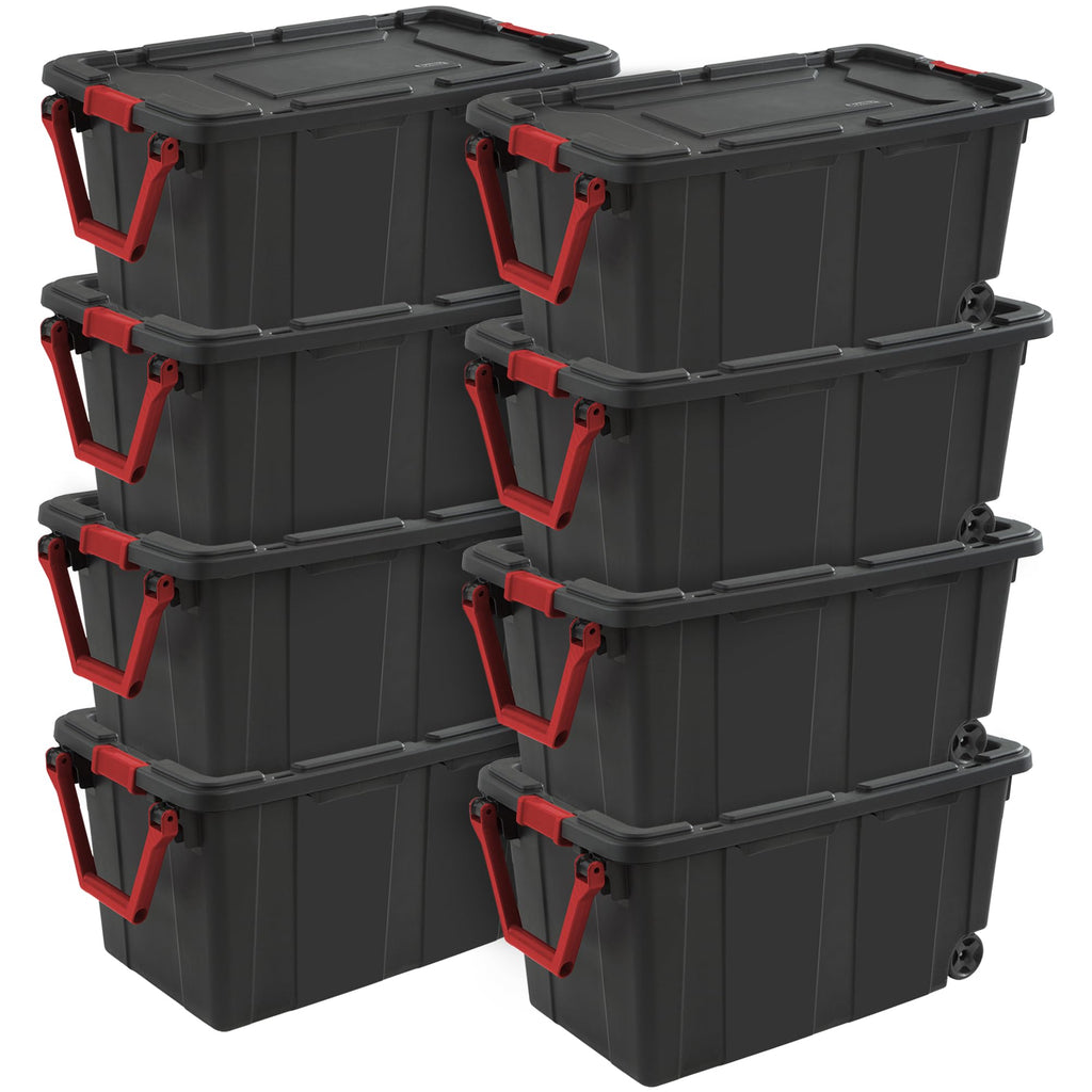 Sterilite Tote IND Wheeled Black 40GA 14699002