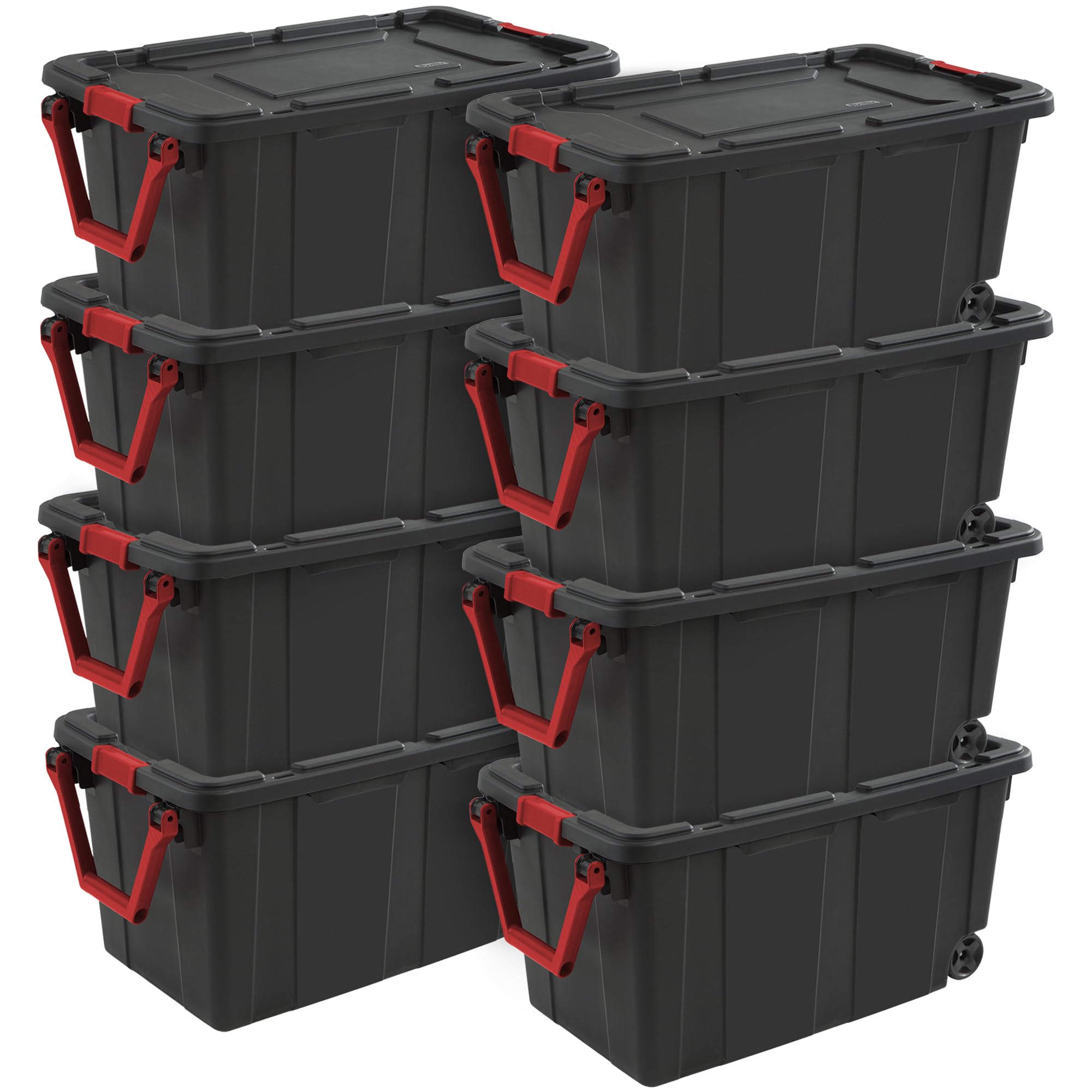 Sterilite Tote IND Wheeled Black 40GA 14699002