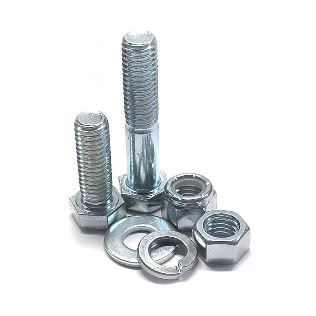 Titan Industrial Supply- 3,610 pcs Metric 8.8 Coarse Hardware Assortment Kit with Hex Cap Screws, Hex Nuts, Nylon Locknuts, Washers, & Durham 40 Hole Metal Bin