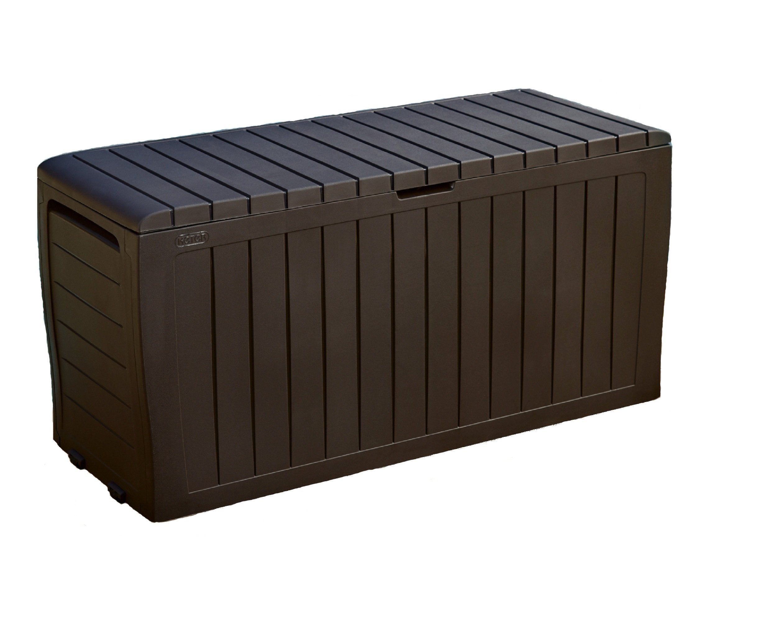 Keter Atlas 70 Gallon Deck Box – Weather‑Resistant Outdoor Storage Chest for Patio, Yard & Pool, Durable Resin Construction, Lockable Lid, Easy‑Open Design