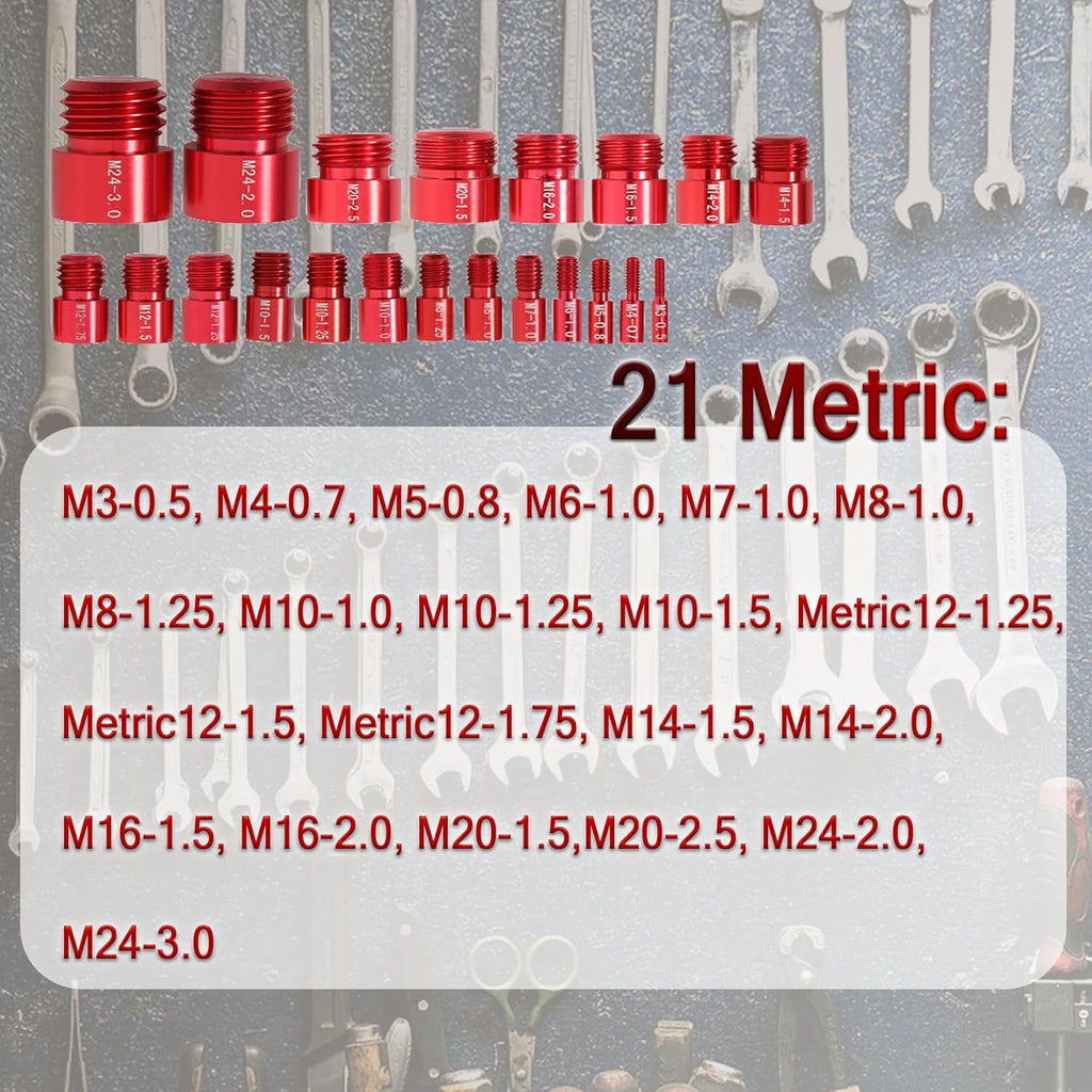 findmall 44 PCS Nut and Bolt Gauges Nut and Bolt Thread Checker Nut and Bolt Identification Tool