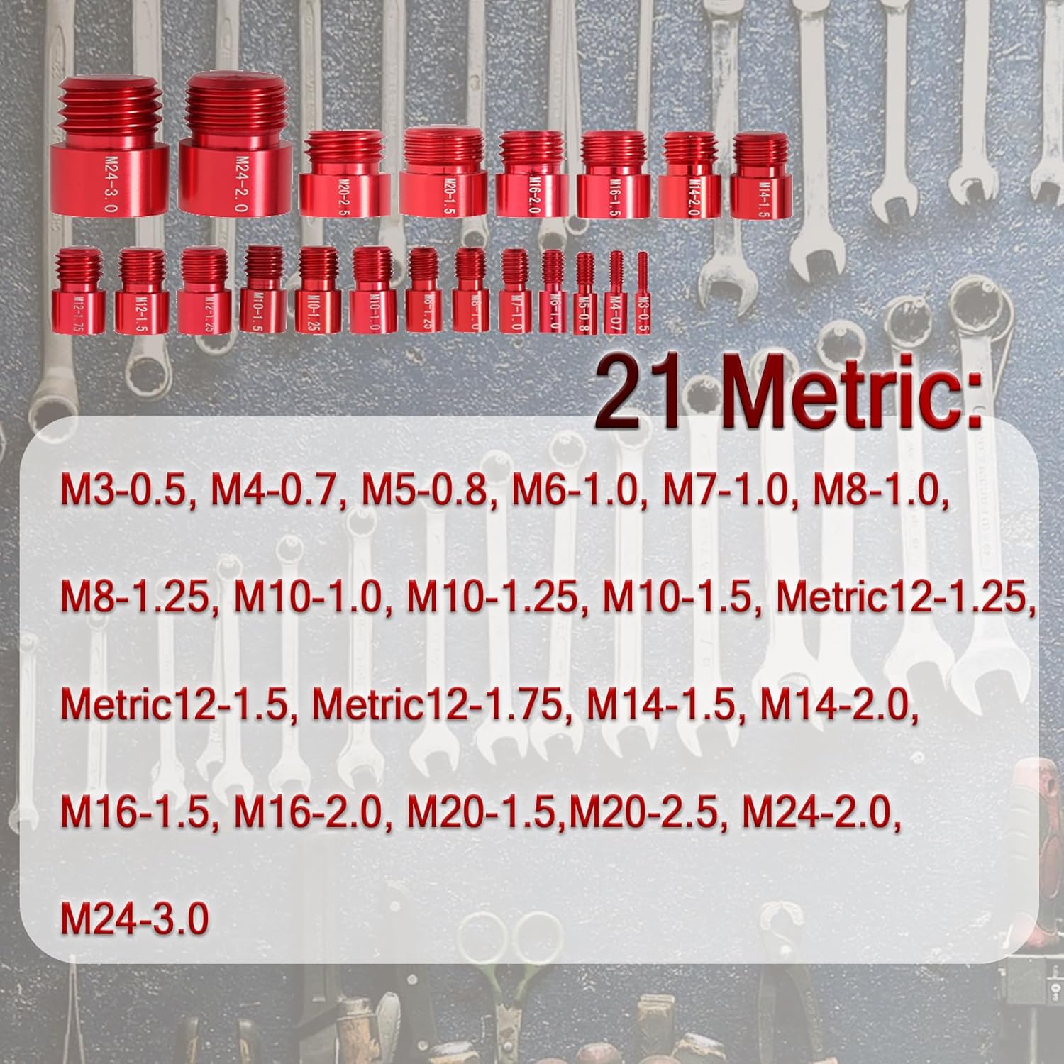 findmall 44 PCS Nut and Bolt Gauges Nut and Bolt Thread Checker Nut and Bolt Identification Tool