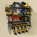 Jusgym Power Tool Organizer Wall Mount |350lbs Garage Tool Storage Rack with 6 Cordless Drill Holder |3-Tier 32''W Heavy Duty Garage Organization |Fathers Day Dad Gifts for Men