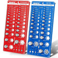 68 Nut and Bolt Thread Checker Standard and Metric, Screw Size and Thread Gauge with 26 SAE & 26 Metric & 16 Drill Bit Gauge, Bolt and Nut Identifier Gauge Bolt Size Finder for Quickly Identify